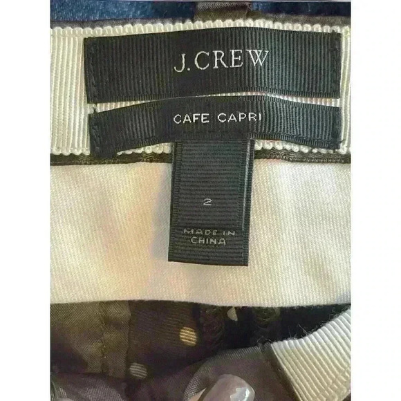 J.CREW COLLECTION Café Capri in Silky Dot Brown Size 2 silk/wool blend - Picture 6 of 8